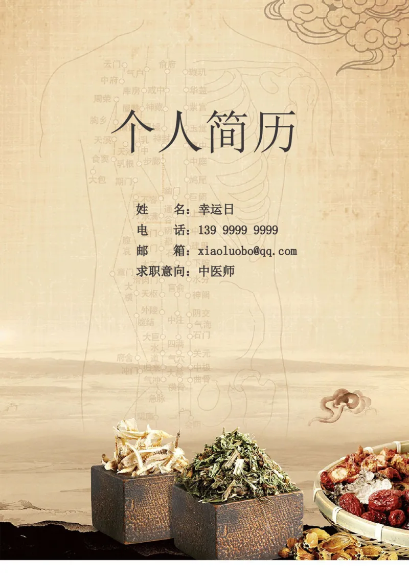 20_小升初《学生简历模板》单页+多页_行业简历_07、医护简历50款_医生简历模板23款