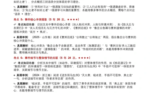 近5年全国各地中考语文古诗文阅读（文言文内容理解）100个高频考点+30个高频易错点_中考复习资料_语数英物化_1语文中考复习_2026年中考复习（更新中）_2026年全国中考语文一轮复习讲义