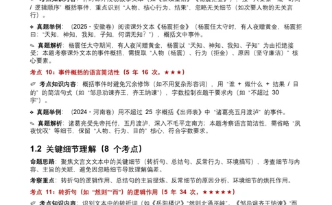 近5年全国各地中考语文古诗文阅读（文言文内容理解）100个高频考点+30个高频易错点_中考复习资料_语数英物化_1语文中考复习_2026年中考复习（更新中）_2026年全国中考语文一轮复习讲义