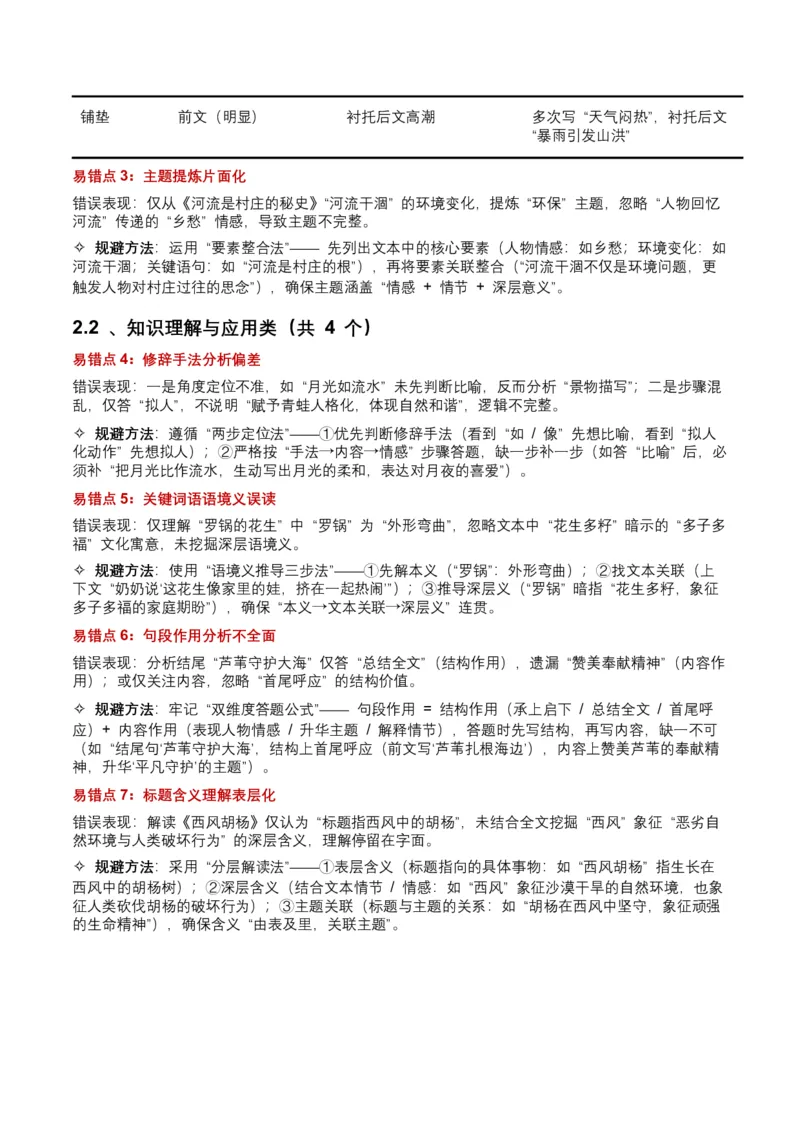 近5年全国各地中考语文记叙文词句理解8个高频考点+7个高频易错点_中考复习资料_语数英物化_1语文中考复习_2026年中考复习（更新中）_2026年全国中考语文一轮复习讲义