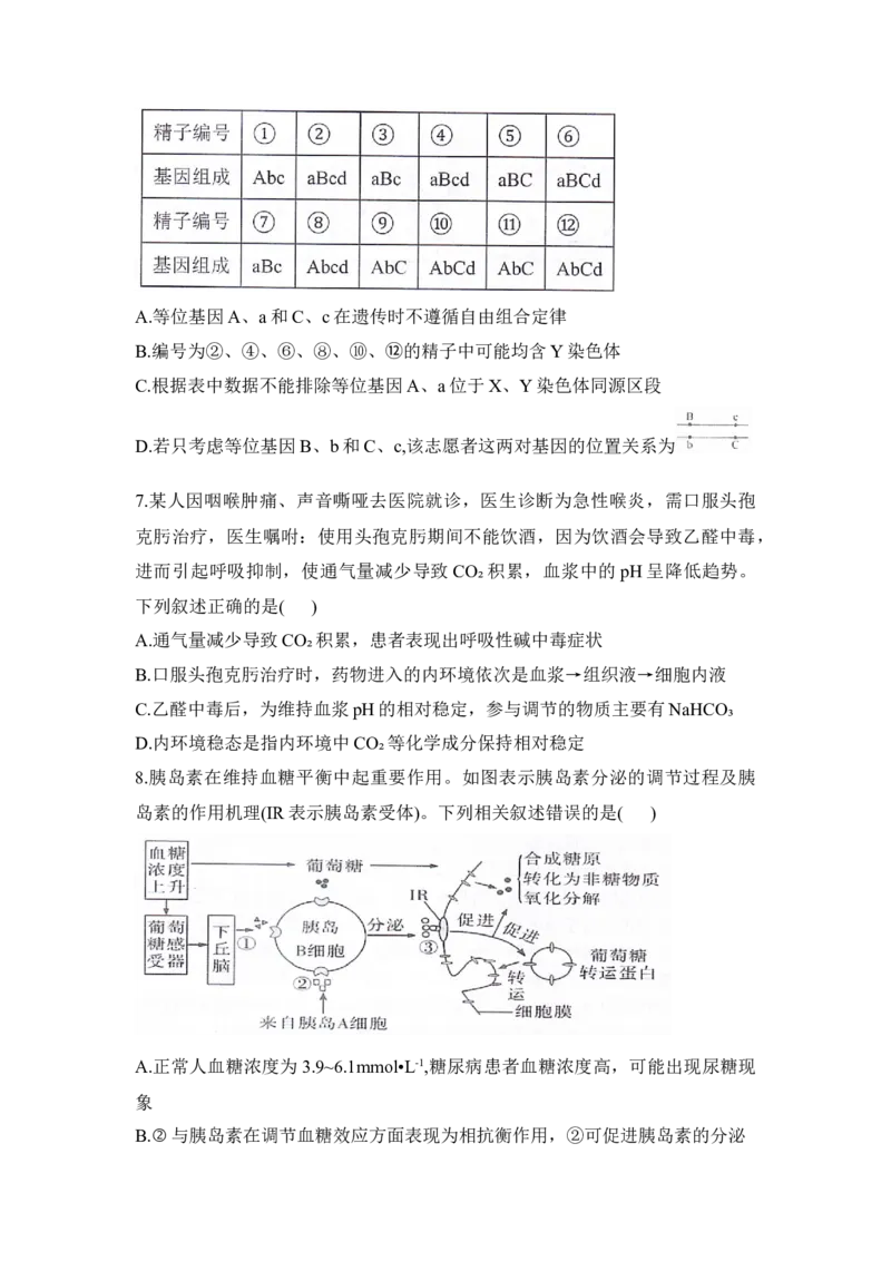 湖南省衡阳市衡阳县2025-2026学年高二上学期1月期末生物试题（含答案）_2026年02月高二试卷_260205湖南省衡阳市衡阳县2025-2026学年高二上学期1月期末
