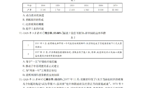 历史_扫描版_副本_2026年03月高二试卷_260326河南省多校2025-2026学年高二上学期期末考场错题训练试卷（二）_07历史_河南省多校高二上学期期末考场错题训练试卷（二）