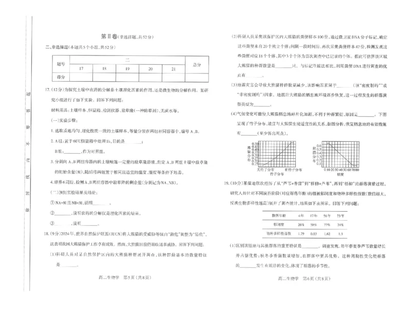 高二生物太原市2025-2026学年高二年级第一学期期末学业诊断-生物学_2026年02月高二试卷_260207山西省太原市2025-2026学年高二上学期期末学业诊断（全）