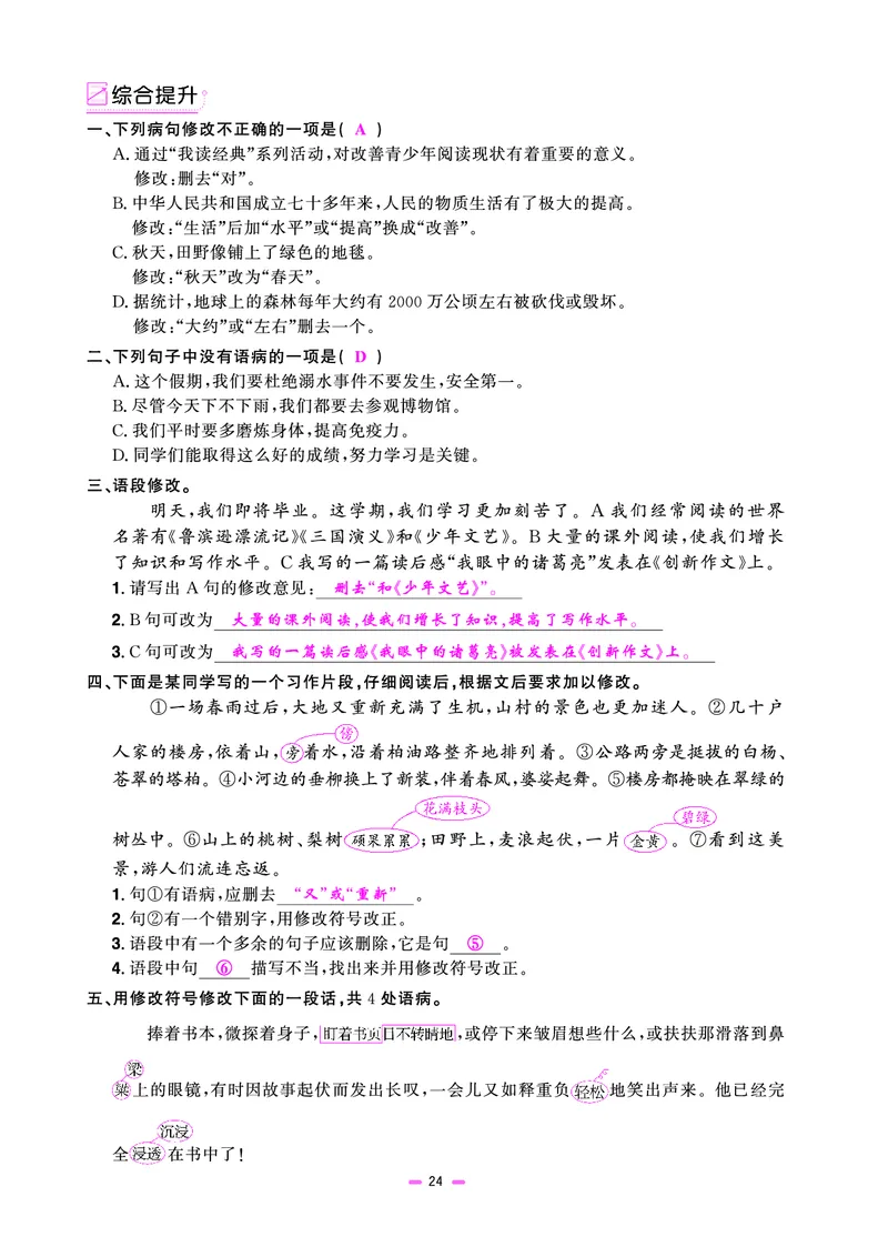 主书(活页专项训练)教用_小升初考点大全（语文英语）_语文《小升初考点大全》