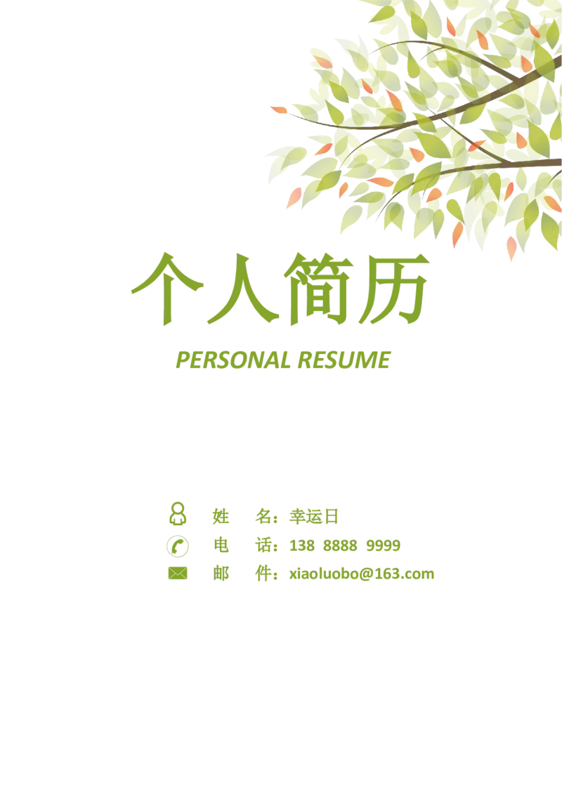 23_小升初《学生简历模板》单页+多页_行业简历_07、医护简历50款_护士简历模板27款
