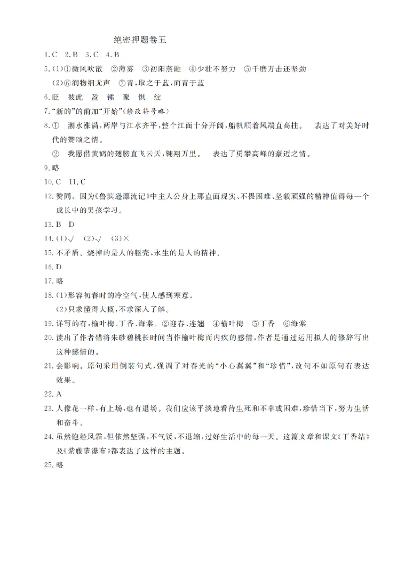 小升初语文真题卷5套_2026年小升初真题卷+绝密押题卷+专项训练