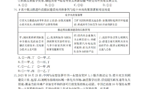 政治_扫描版_2026年02月高二试卷_260210山西省多校2025-2026学年高二上学期1月月考（全）