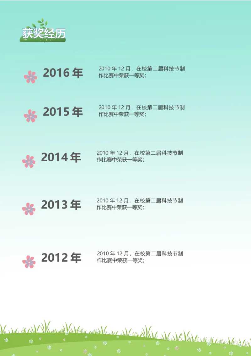 升学君整理绿色树木草原-小升初简历模板_小升初《学生简历模板》单页+多页_66份小升初简历整理