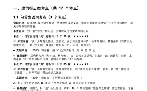 近5年全国各地中考语文古诗文阅读（文言断句）50个高频考点+20个高频易错点_中考复习资料_语数英物化_1语文中考复习_2026年中考复习（更新中）_2026年全国中考语文一轮复习讲义