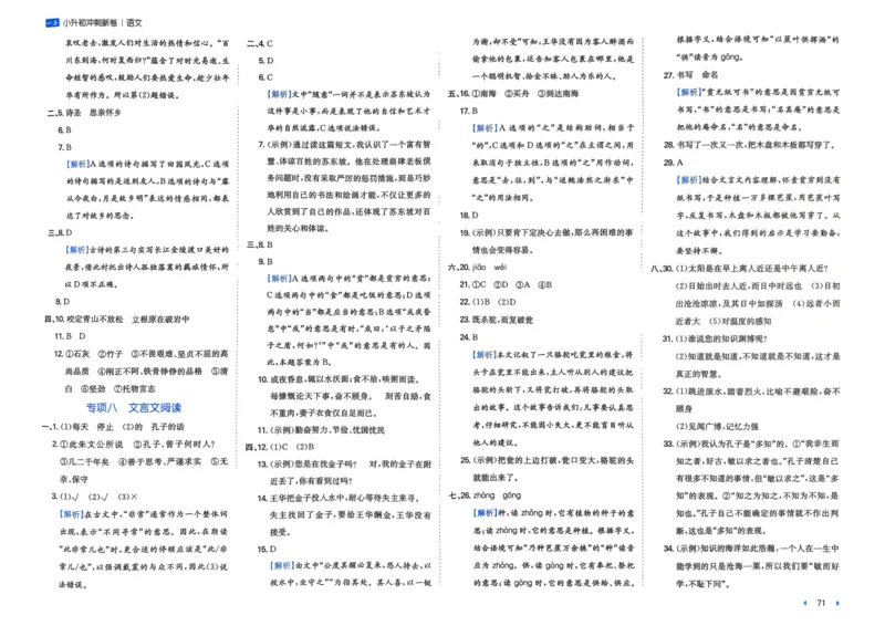 25一本小升初冲刺新卷-语文