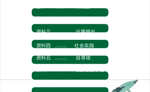 升学君整理中国风水墨荷花绿色-小升初简历模板_小升初《学生简历模板》单页+多页_66份小升初简历整理