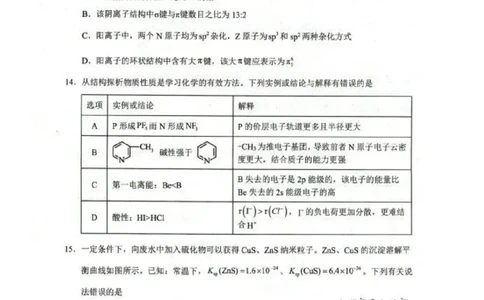 湖北省云学联盟2025-2026学年高二下学期3月学科素养测评化学试卷（含答案）_2026年03月高二试卷_260329湖北省云学联盟2025-2026学年高二下学期3月学科素养测评