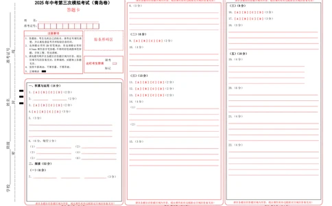 语文（青岛卷）（答题卡）_中考复习资料_语数英物化_1语文中考复习_赠送：2025中考模拟题_2025年语文三模_语文（青岛卷）-2025年中考第三次模拟考试