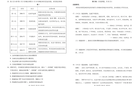 昭通市第一中学2026年春季学期高二年级开学考试历史-试卷_副本_2026年03月高二试卷_260326云南昭通市第一中学2025-2026学年春季学期高二年级开学考试