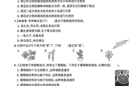 六年级（下）科学第二单元达标测试卷《教科版》_科学道法知识点+专项练习_科学知识点+单元卷+期末卷