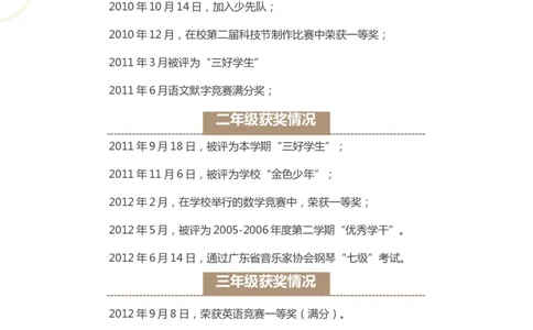 升学君整理简约花纹-小升初简历模板_小升初《学生简历模板》单页+多页_66份小升初简历整理