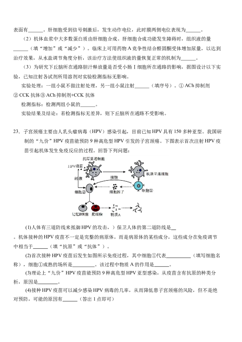 湖北省荆州市沙市中学2025-2026学年高二上学期1月月考生物试题（含答案）_2026年02月高二试卷_260201湖北省荆州市沙市中学2025-2026学年高二上学期1月月考
