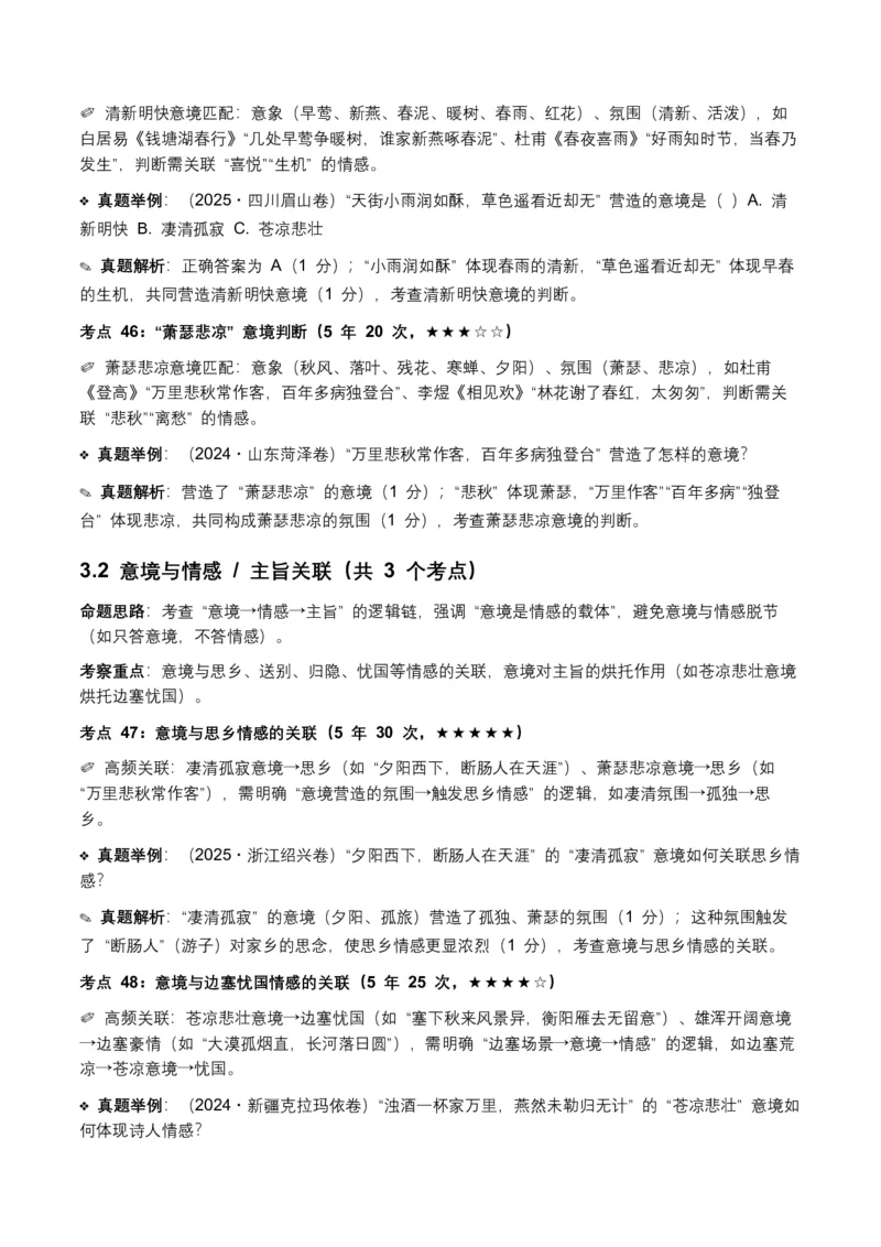 近5年全国各地语文中考意象、画面与意境50个高频考点+30个高频易错点_中考复习资料_语数英物化_1语文中考复习_2026年中考复习（更新中）_2026年全国中考语文一轮复习讲义