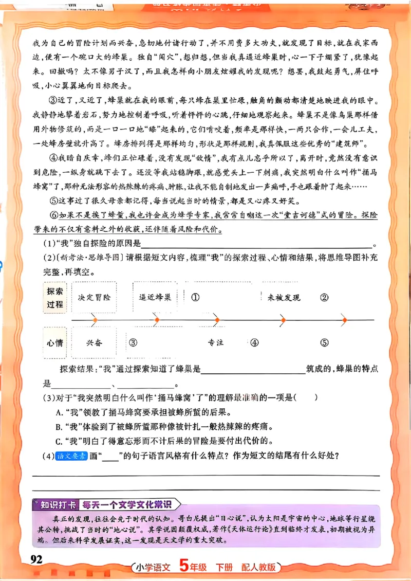 语文王朝霞活页同步练习册5下_2026春小学教辅大合集_8-26春《王朝霞》系列_02.2026春WZX活页同步练习册_26春语文