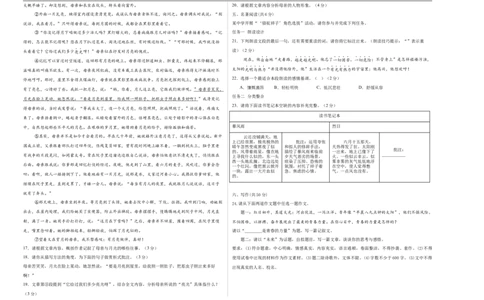语文（西宁卷）（考试版A3）_中考复习资料_语数英物化_1语文中考复习_赠送：2025中考模拟题_2025年语文一模_语文（青海西宁卷）-2025年中考第一次全真模拟题