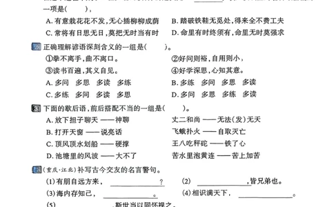 六年级（下）语文文学累积与名著阅读专项练习卷_小升初语文期末复习资料（阅读专项+写作专项+古诗文专项）