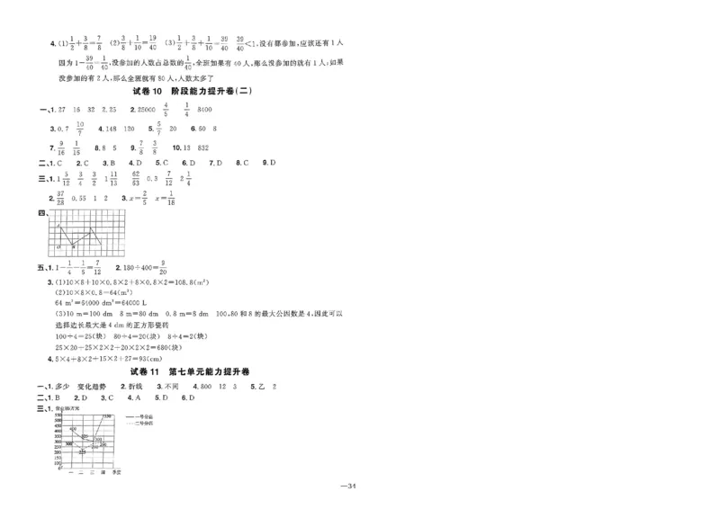 阳光同学活页提优卷人教数学5下_2026春小学教辅大合集_19-26春《阳光同学》系列_《阳光同学活页提优卷》人教数学