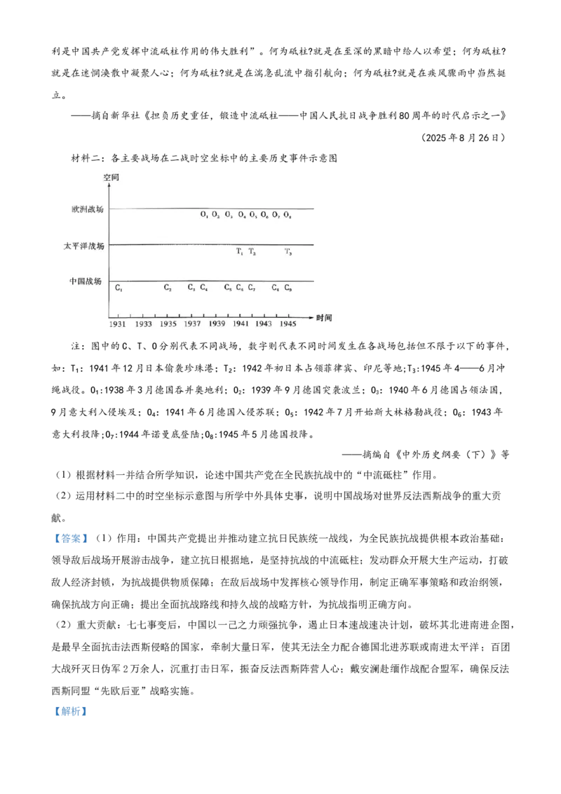 精品解析：湖南省长沙市第一中学2025-2026学年高二下学期入学考试历史试题（解析版）_副本_2026年03月高二试卷_260325湖南长沙一中2025-2026学年高二下学期3月入学考试全科