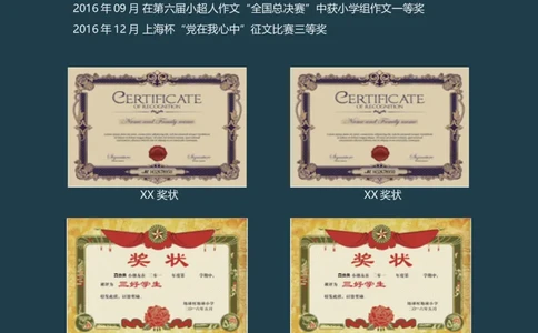 升学君整理贴纸雪山花朵-小升初简历模板_小升初《学生简历模板》单页+多页_66份小升初简历整理