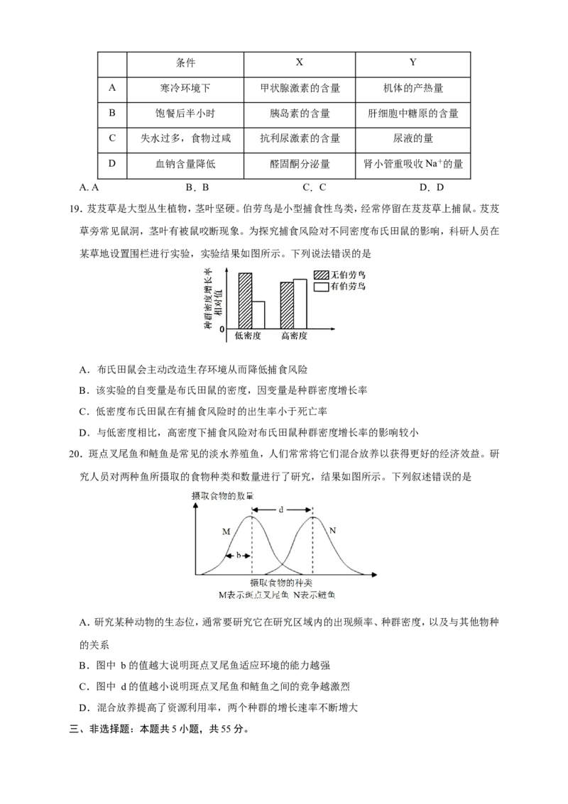 吉林省长春外国语学校2025-2026学年高二上学期期末考试生物试题（含答案）_2026年02月高二试卷_260202吉林省长春外国语学校2025-2026学年高二上学期期末考试（全）