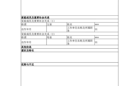 银行简历标准模版_小升初《学生简历模板》单页+多页_行业简历_银行简历模板