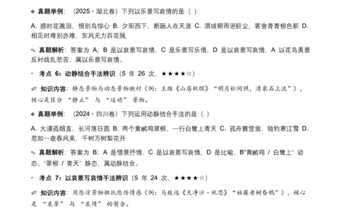 近5年全国各地中考语文古诗文阅读表现手法30个高频考点+10个高频易错点_中考复习资料_语数英物化_1语文中考复习_2026年中考复习（更新中）_2026年全国中考语文一轮复习讲义