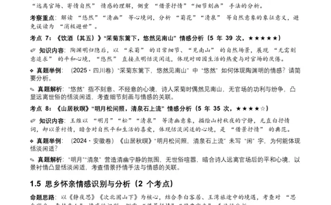 近5年全国各地中考语文古诗文阅读之情感主旨35个高频考点+20个高频易错点_中考复习资料_语数英物化_1语文中考复习_2026年中考复习（更新中）_2026年全国中考语文一轮复习讲义