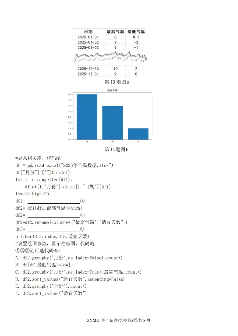 技术试题卷_副本_副本_2026年03月高二试卷_260326浙江省浙南名校联盟2026年高二年级下学期返校(开学)考试全科_10技术_浙江省浙南名校联盟高二年级下学期返校(开学)考试