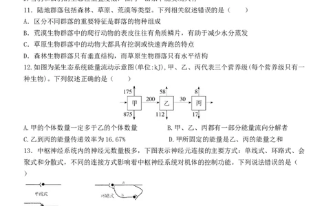 大庆铁人中学2024级高二年级下学期开学考试生物试题_2026年03月高二试卷_260317黑龙江省大庆铁人中学2025-2026学年高二下学期开学考试（全科）