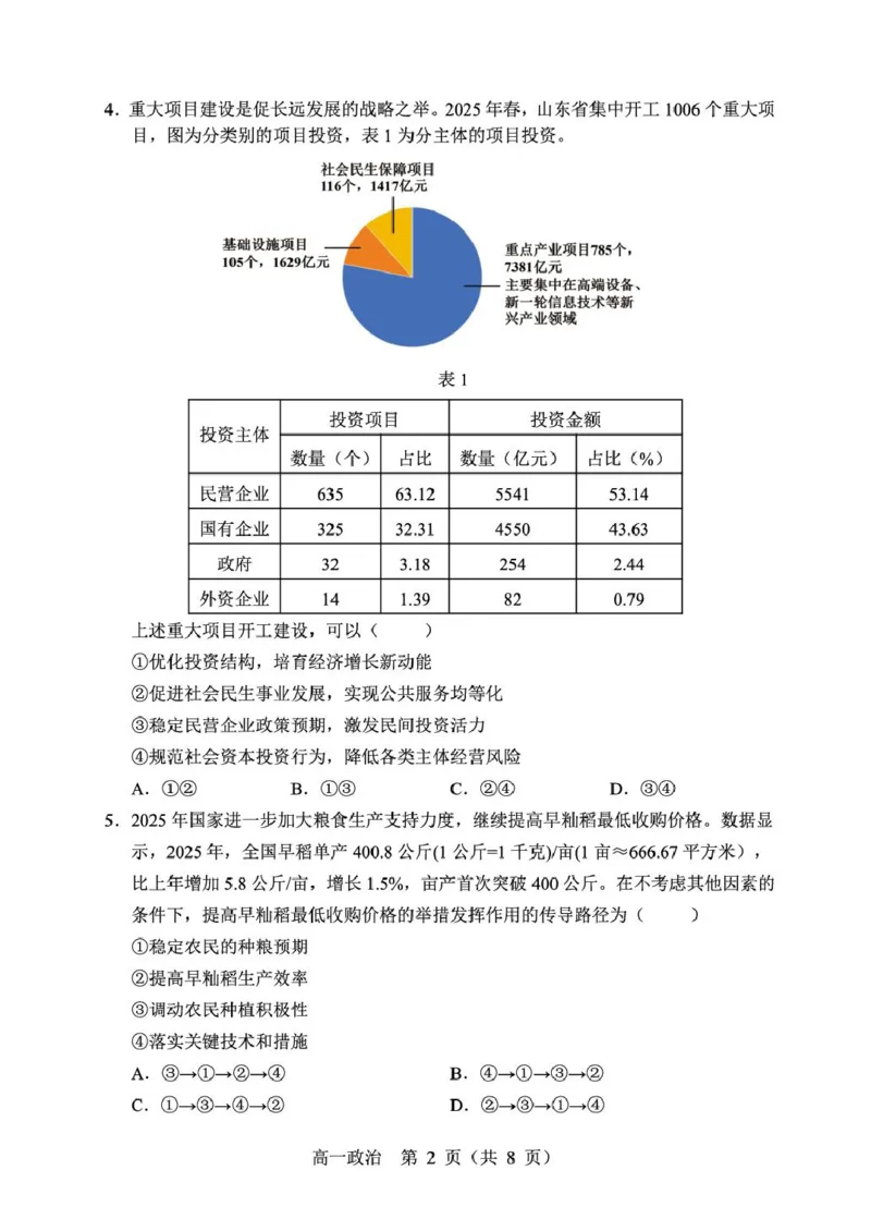 辽宁省重点高中沈阳市郊联体2025-2026学年高一上学期期末政治试卷（图片版）_2026年02月高一试卷_260201辽宁省重点高中沈阳市郊联体2025-2026学年高一上学期期末（全）