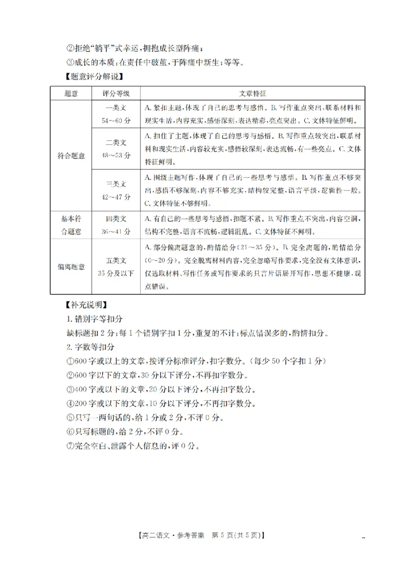 语文答案_扫描版_2026年02月高二试卷_260213河南省南阳地区2025-2026学年高二上学期期末摸底考试卷（全）