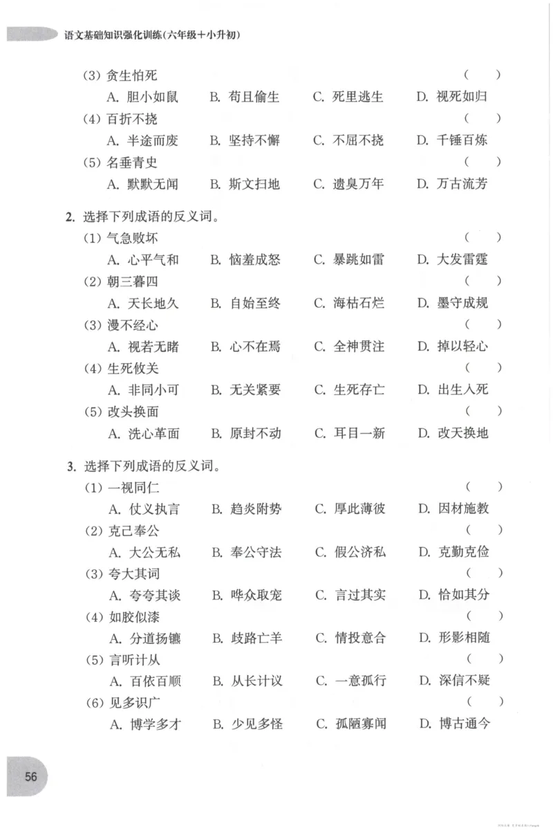 语文基础--6年级_2026春小学教辅大合集_10-26春《周计划》小学语数英系列_周计划-小学语文基础知识强化