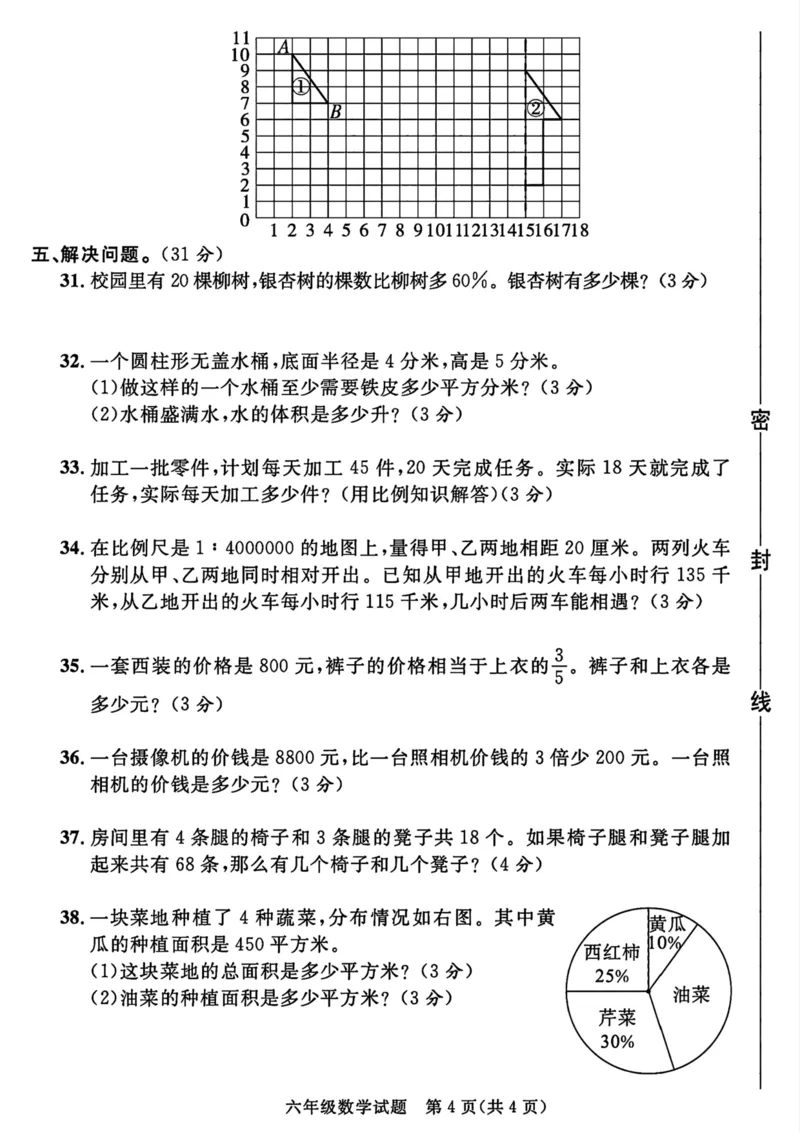 小升初数学真题卷1_2026年小升初真题卷+绝密押题卷+专项训练