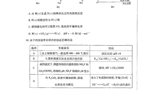 天一河南高二化学_2026年03月高二试卷_260329河南天一大联考2026年高二3月联考（全科）_化学