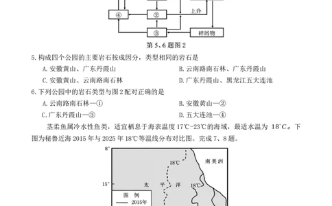 浙江省丽水市2025-2026学年上学期高二期末教学质量监控地理试题（含答案）_2026年02月高二试卷_260219浙江省丽水市2025-2026学年上学期高二期末教学质量监控（全）