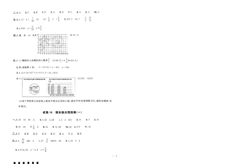 阳光同学活页提优卷人教数学6下_2026春小学教辅大合集_19-26春《阳光同学》系列_《阳光同学活页提优卷》人教数学