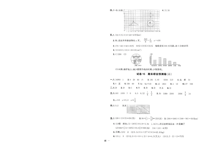 阳光同学活页提优卷人教数学6下_2026春小学教辅大合集_19-26春《阳光同学》系列_《阳光同学活页提优卷》人教数学