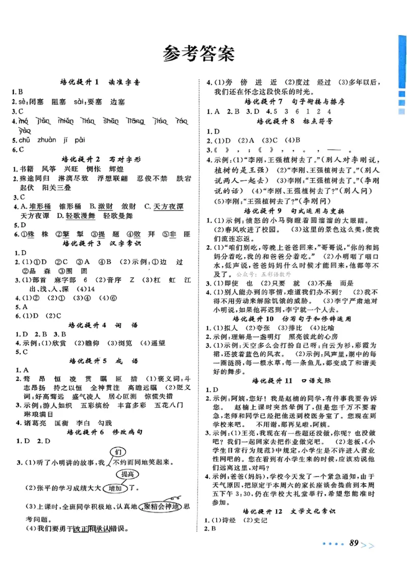 小升初语文《阳光同学冲刺48天》测评+辅导+真题卷答案_小升初冲刺48天（语数英）_小升初语文《阳光同学冲刺48天》