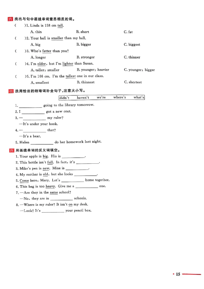 小升初英语《阳光同学冲刺48天》测评版_小升初冲刺48天（语数英）_小升初英语《阳光同学冲刺48天》