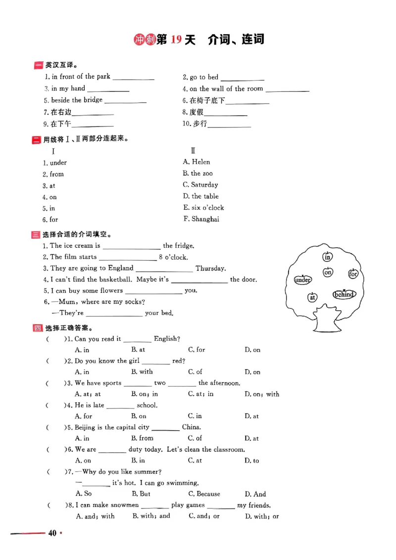 小升初英语《阳光同学冲刺48天》测评版_小升初冲刺48天（语数英）_小升初英语《阳光同学冲刺48天》