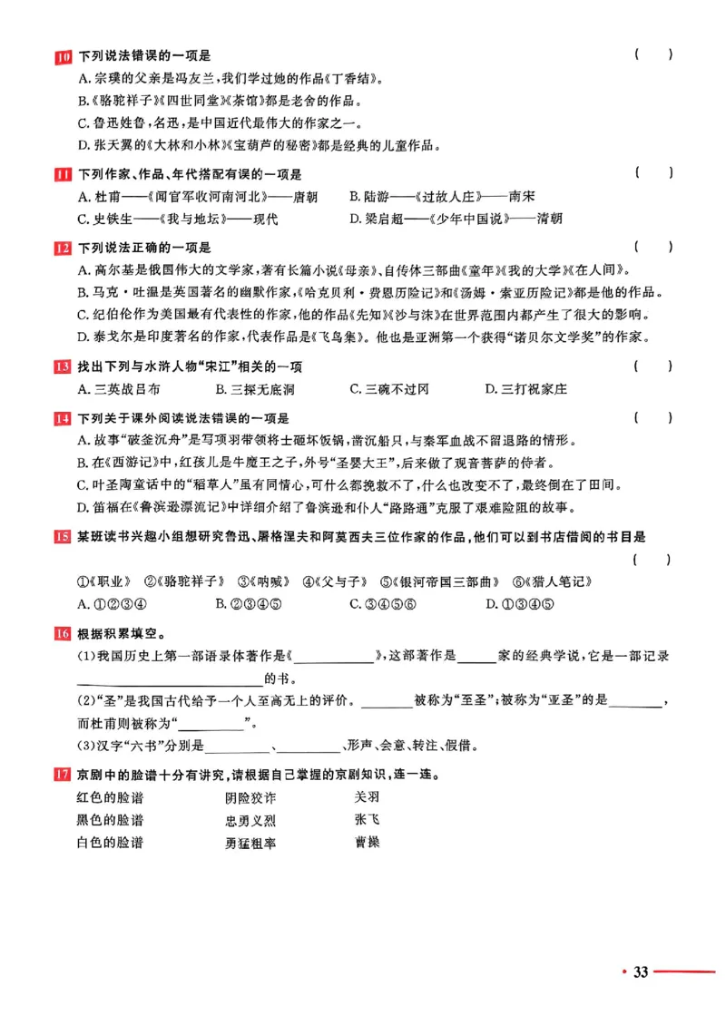 小升初语文《阳光同学冲刺48天》测评版_小升初冲刺48天（语数英）_小升初语文《阳光同学冲刺48天》