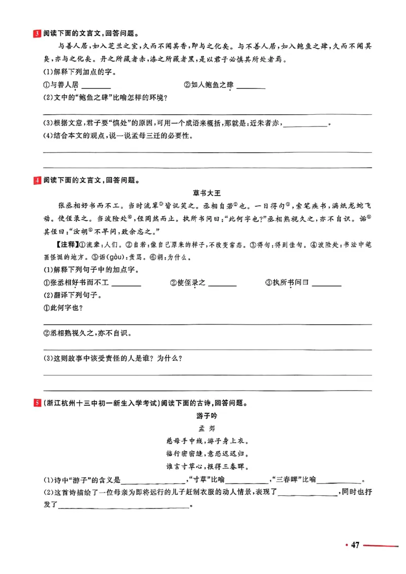 小升初语文《阳光同学冲刺48天》测评版_小升初冲刺48天（语数英）_小升初语文《阳光同学冲刺48天》