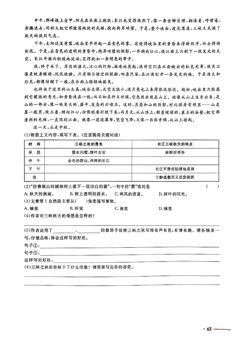 小升初语文《阳光同学冲刺48天》测评版_小升初冲刺48天（语数英）_小升初语文《阳光同学冲刺48天》