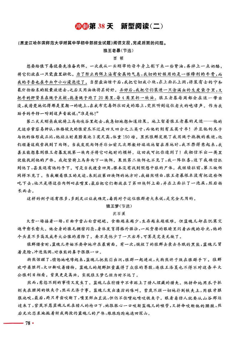 小升初语文《阳光同学冲刺48天》测评版_小升初冲刺48天（语数英）_小升初语文《阳光同学冲刺48天》
