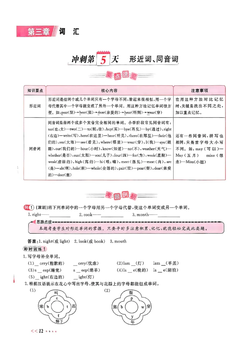 小升初英语《阳光同学冲刺48天》辅导版_小升初冲刺48天（语数英）_小升初英语《阳光同学冲刺48天》